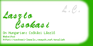laszlo csokasi business card