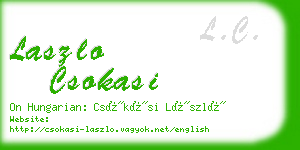 laszlo csokasi business card